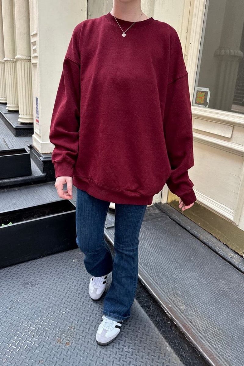 Sweatshirt Brandy Melville Erica Bordeaux | GCA-45544907